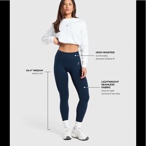 Gymshark Wkmens Everyday Seamless Legging XS Navy